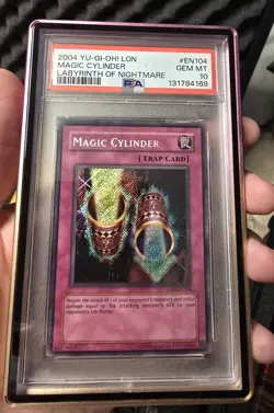 Yu-Gi-Oh! PSA Lot 2 EN PRINT: Blue-Eyes LOB-EN001 9, Magic Cyl 10 LON-EN104 - Image 4