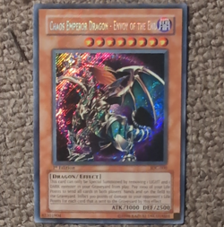 Yu-Gi-Oh! TCG Chaos Emperor Dragon Secret Rare Holo 1st Ed EN IOC-000 - Image 1