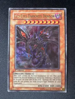 Red-Eyes Darkness Dragon - Ultra Rare 1st Edition SD1-EN001 - HP - YuGiOh - Image 1