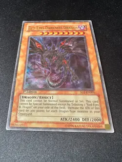 Red-Eyes Darkness Dragon - Ultra Rare 1st Edition SD1-EN001 - HP - YuGiOh - Image 4