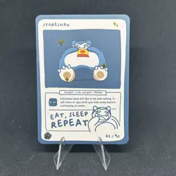 Pokedoodles Storesnax 63/90 - Rare Card - Parody Snorlax Fan Art - No-Scalp Set - Image 1