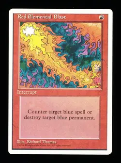 * * 1x Red Elemental Blast x1 * * 4th Edition MTG LP Lightly Played - Image 1