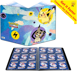 Pikachu & Mimikyu 9 Pocket Portfolio Album ULTRA PRO Pokemon Holds 180 Cards - Image 1