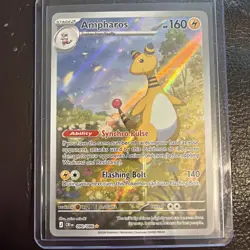 Ampharos 2026 Pokemon Chaos Rising Illustration Rare IR Card 090/086 - Image 1