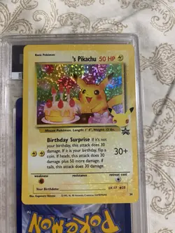 Pokemon Pikachu TCG Holo Rare Birthday Celebrations Card #24 NM/Mint Condition - Image 1
