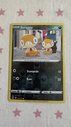 Scraggy 41/73 Champions Path Reverse Holo Pokemon TCG Card - Image 1