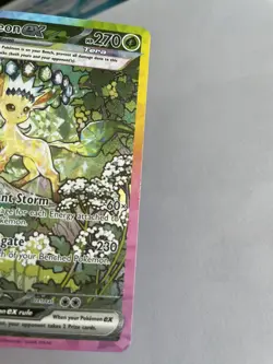 Pokemon TCG Prismatic Evolutions Leafeon EX Card 144/131 - Image 4