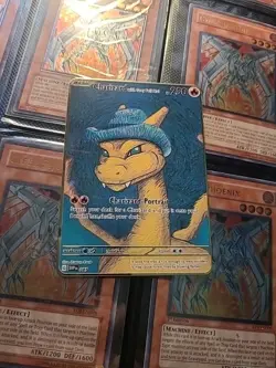 Charizard with Grey Felt Hat Gold Metal Card Collectible Pokemon Van Gogh - Image 1
