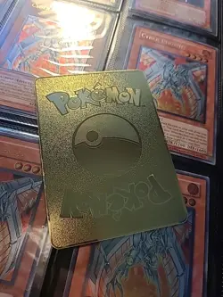 Charizard with Grey Felt Hat Gold Metal Card Collectible Pokemon Van Gogh - Image 2