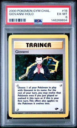 2000 POKEMON GYM CHALLENGE #18 GIOVANNI-HOLO PSA 6 - Image 1
