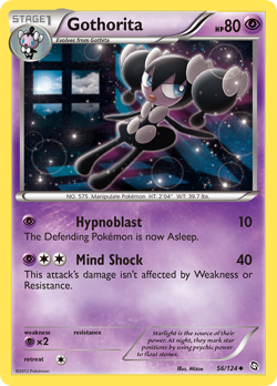 Gothorita 56 124 UC Dragons Exalted Pokemon NM - Image 4