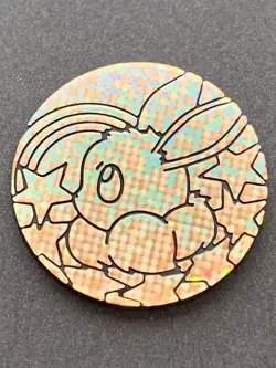 Eevee plastic medal coin Holo Pokemon Japanese Pocket Monster NINTENDO Rare - Image 1