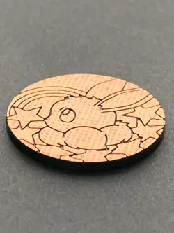 Eevee plastic medal coin Holo Pokemon Japanese Pocket Monster NINTENDO Rare - Image 2
