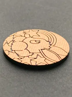 Eevee plastic medal coin Holo Pokemon Japanese Pocket Monster NINTENDO Rare - Image 3