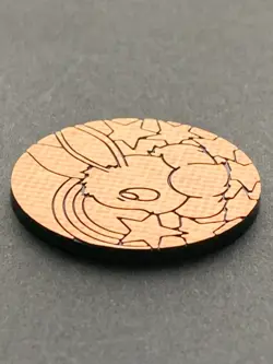 Eevee plastic medal coin Holo Pokemon Japanese Pocket Monster NINTENDO Rare - Image 5