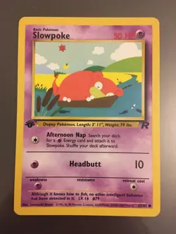 Pokemon 🌟 First Edition Slowpoke 67/82 🌟 Team Rocket 🌟 NM-MT - Image 1