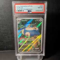 2023 POKEMON SVP EN-SV BLACK STAR PROMO 151 ELITE TRAINER BOX #051 SNORLAX PSA 8 - Image 1