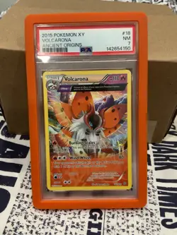 2015 POKEMON XY ANCIENT ORIGINS #18 VOLCARONA Full Art PSA 7 🦋🔥 - Image 1