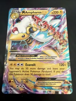 Pokemon M Ampharos EX 28/98 XY Ancient Origins Mega Holo 220 HP - Image 1