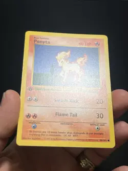 Pokemon TCG Ponyta 060/102 Base Set (Shadowless) 1st Edition LP - Image 2