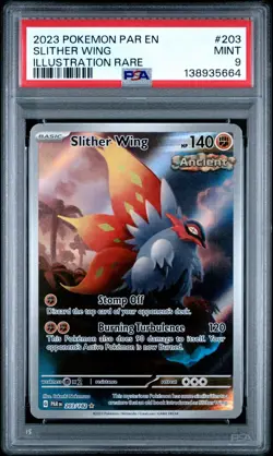 2023 POKEMON PAR EN-PARADOX RIFT 203 SLITHER WING ILLUSTRATION RARE PSA 9 - Image 1