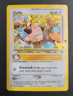 Pokemon TCG Sword & Shield Celebrations Cleffa 20/111 Holo NM - Image 1