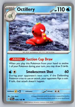 Octillery 034/182 Common Paradox Rift Pokemon Near Mint - Image 1