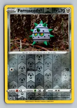 Ferroseed 130/202 Common Sword & Shield Pokemon Reverse Holo Near Mint - Image 1
