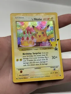 Pokemon TCG Birthday ______’s Pikachu 24 25th Anniversary Celebrations Holo - NM - Image 2