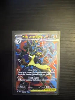 Pokemon TCG Holo Ultra Rare Full Art Mega Lucario EX 160/132 - Image 1