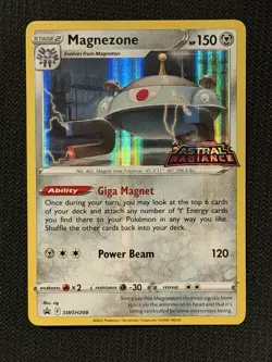 Magnezone SWSH208 Pre Release Stamped Black Star Promo Pokemon TCG Near Mint - Image 1