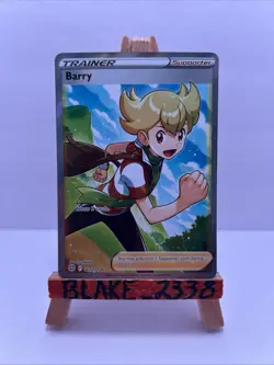 Pokemon TCG: Barry 167/172 Brilliant Stars Full Art Trainer NM - Image 1