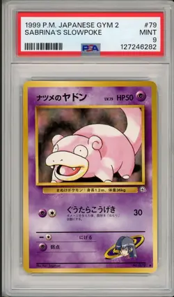 1999 Pokemon Japanese Gym 2 Sabrina's Slowpoke #79 PSA 9 - Image 1