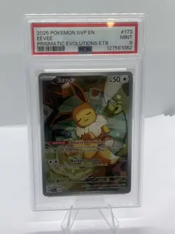 Pokemon Eevee Prismatic Evolutions ETB Promo SVP en 173 PSA 9 Mint US SELLER - Image 1