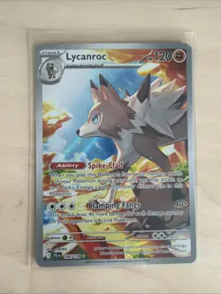POKEMON TCG - LYCANROC 166/159 - SV: JOURNEY TOGETHER - SIR - Full Art - HOLO NM - Image 1