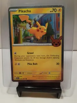 Pikachu 018/091 Holo Holo Rare Trick or Trade BOOster 2024 Pokemon Near Mint - Image 1