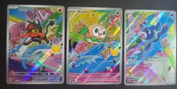 Pokemon TCG 30th First Partner Illustration Series Rowlet Litten Popplio - Image 1