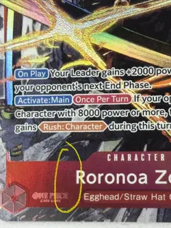 One Piece Roronoa Zoro EB04-007 ALT ART ENGLISH OP15 - Image 2