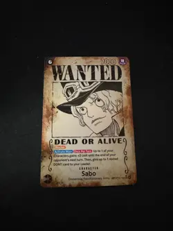 One Piece English OP13-120 Sabo SP Wanted Poster Alternate Art - Image 1
