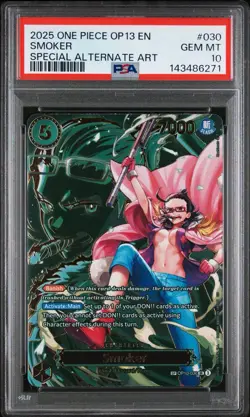 2025 ONE PIECE OP13-CARRYING ON HIS WILL SPECIAL ALTERNATE ART SP SMOKER PSA 10 - Image 1