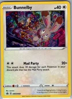 Bunnelby - SWSH082 Holo SWSH: Sword & Shield Promo Cards - Pokemon Card - NM - Image 1