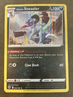 Hisuian Sneasler 093/189 - Swsh10: Astral Radiance Holo Pokemon TCG LP - Image 1