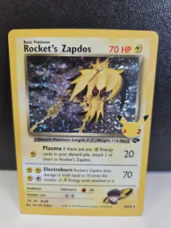 Pokemon Rocket’s Zapdos Celebrations 25th Anniversary Holo 15/132 Rare - Image 1