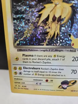 Pokemon Rocket’s Zapdos Celebrations 25th Anniversary Holo 15/132 Rare - Image 4