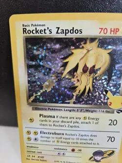 Pokemon Rocket’s Zapdos Celebrations 25th Anniversary Holo 15/132 Rare - Image 5