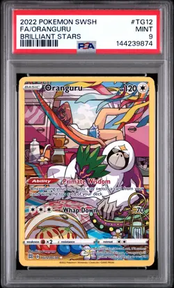 PSA MINT 9 - 2022 POKEMON SWORD & SHIELD BRILLIANT STARS TG12 FA/ORANGURU - Image 1