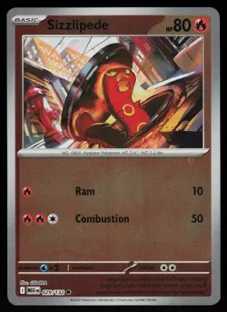 Sizzlipede 029/132 Common Mega Evolution Pokemon Reverse Holo Near Mint - Image 1