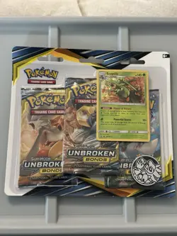 Pokemon Sun & Moon Unbroken Bonds 3-Pack Blister New Sealed Sceptile Promo - Image 1