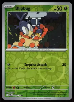 Blipbug 010/182 Common Paradox Rift Pokemon Reverse Holo Near Mint - Image 1