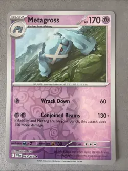 Pokemon TCG * 063/159 Metagross Rare * SV Journey Together REVERSE HOLO * NM - Image 1